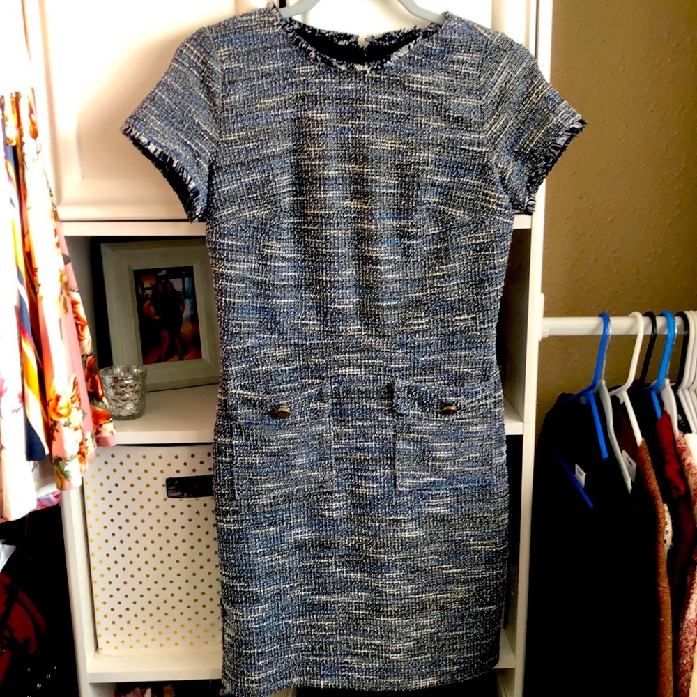 Loft tweed dress 2P with pockets